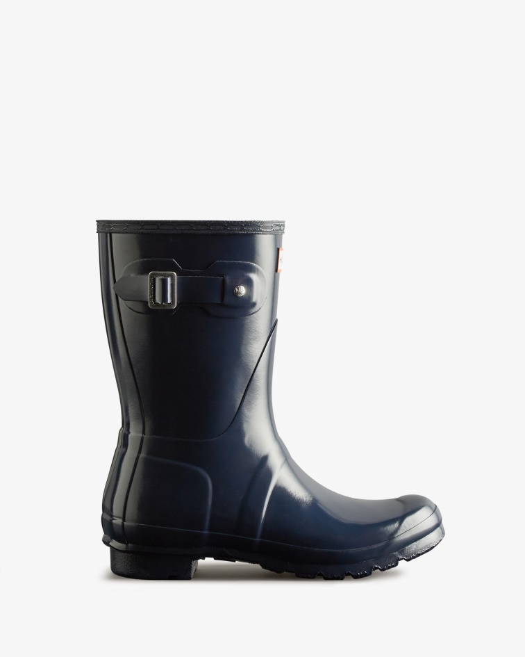 Hunter Women's Original Short Gloss Rain Boots Navy