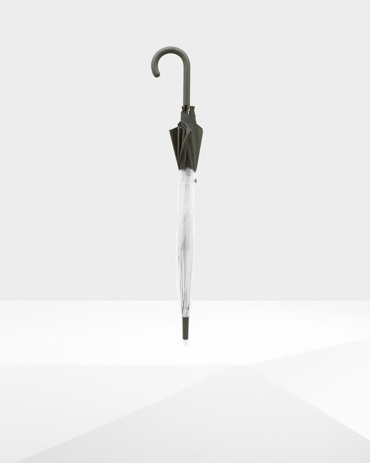 Hunter Moustache Bubble Umbrella Dark Olive