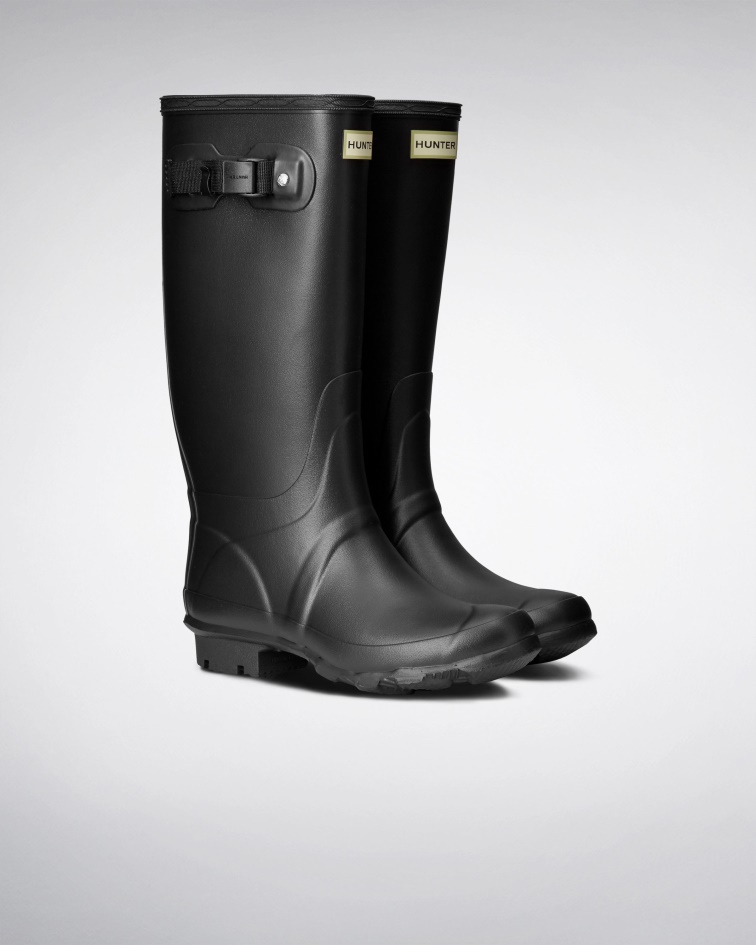 Hunter Women's Huntress Wide Leg Rain Boots Black