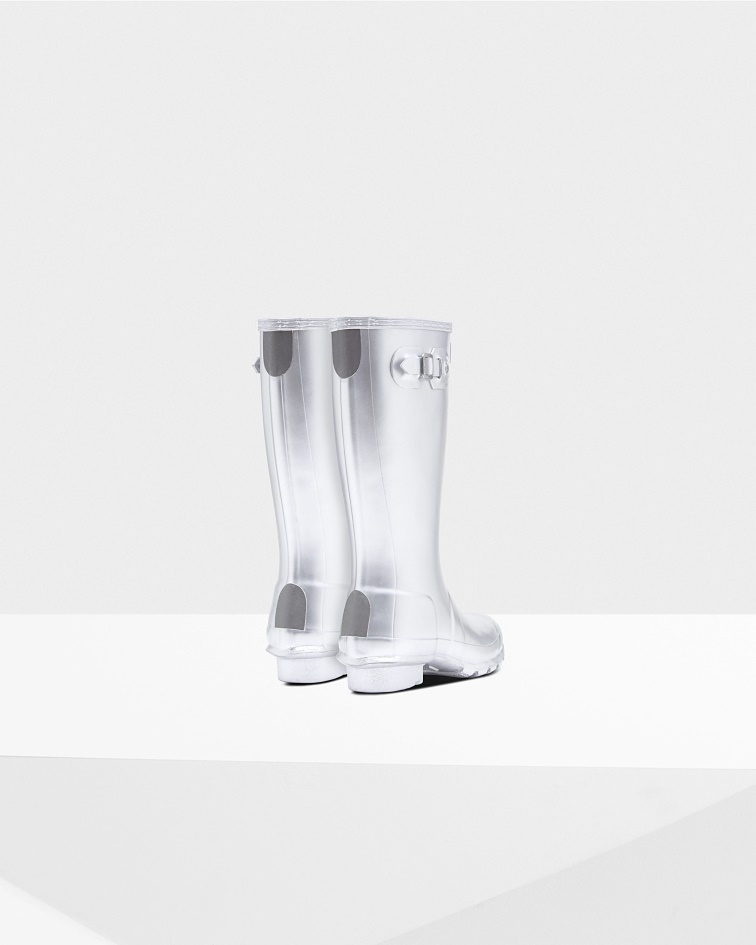 Hunter Big Kids (5-11 Years) Metallic Rain Boots Silver