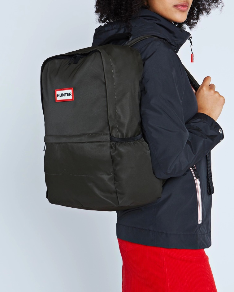Hunter Nylon Large Backpack Dark Olive