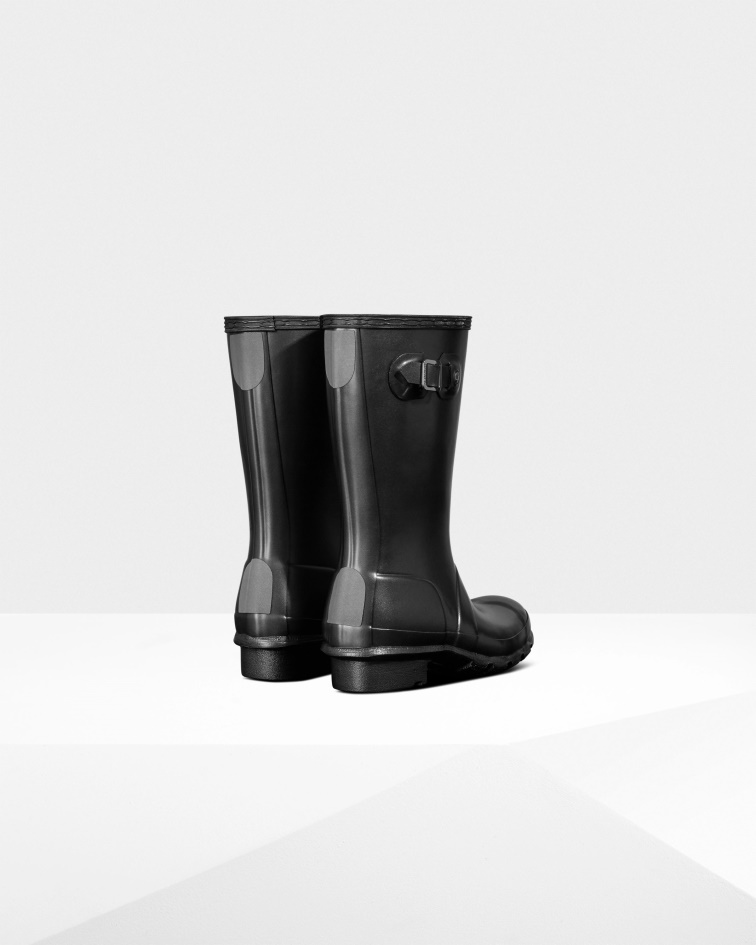 Hunter Big Kids (5-11 Years) Pearlized Rain Boots Black