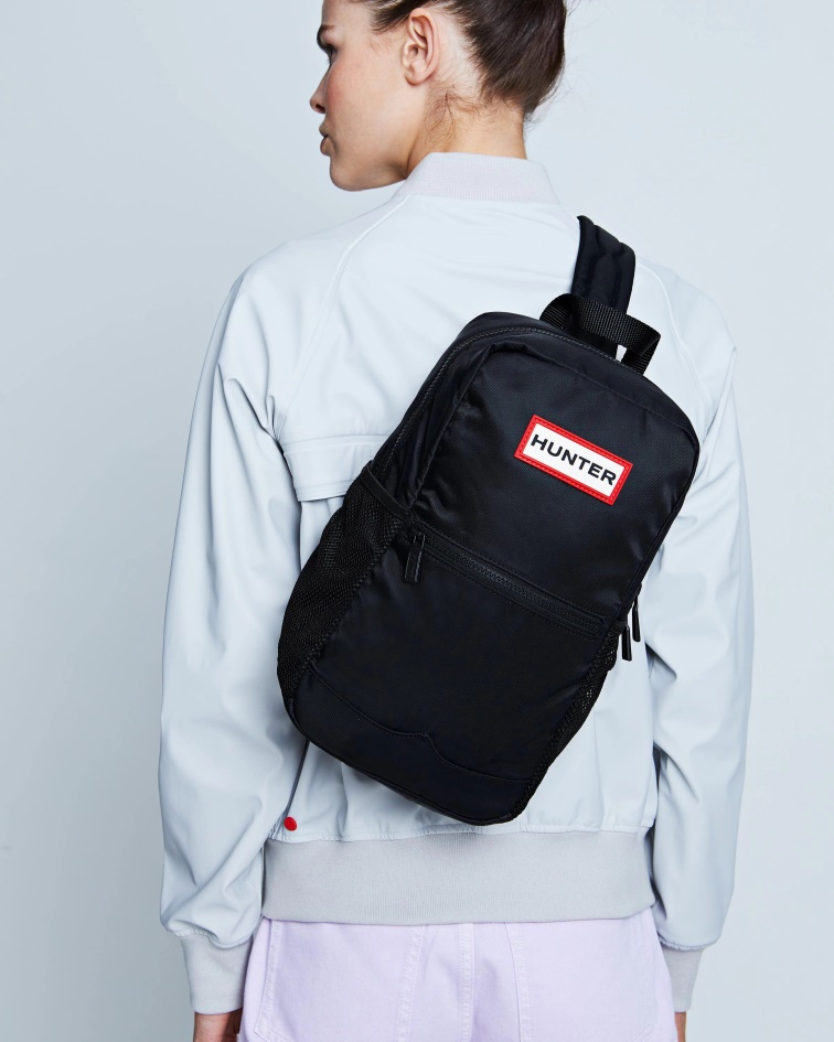 Hunter Nylon One Shoulder Bag Black