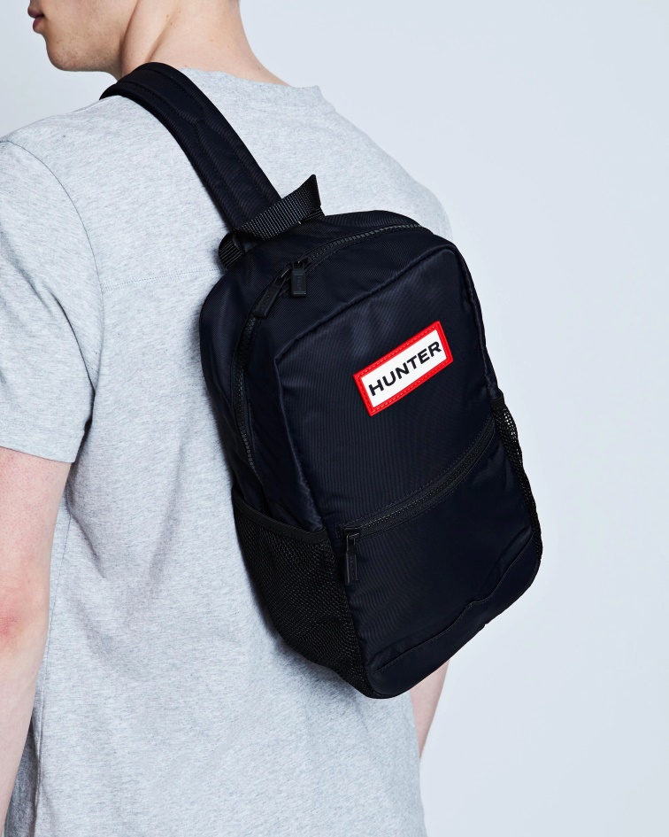 Hunter Nylon One Shoulder Bag Black