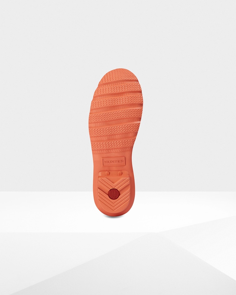 Hunter Women's Nebula Short Rain Boots Alpine Poppy Orange