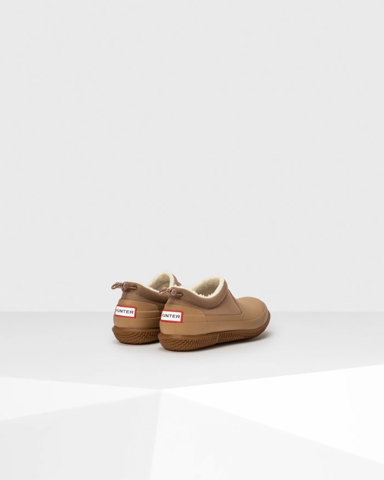 Hunter Women's Insulated Vegan Shearling Shoe Tawny Brown