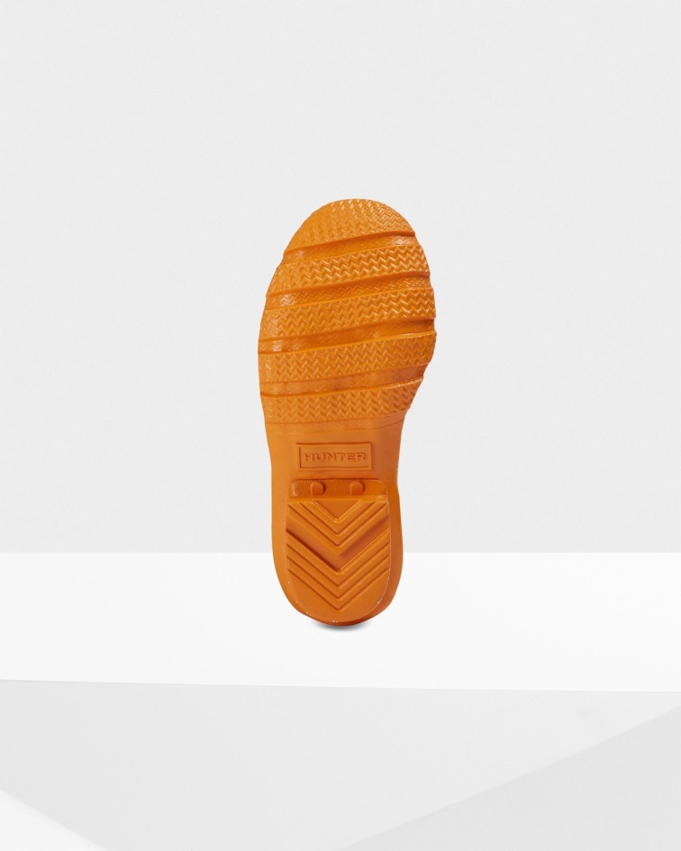 Hunter Big Kids (5-11 Years) Giant Glitter Rain Boots Amber Creek Orange