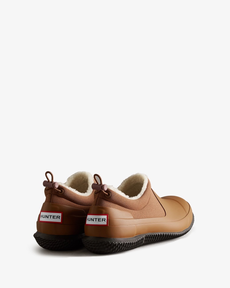 Hunter Women's Insulated Vegan Shearling Shoe Thicket Brown