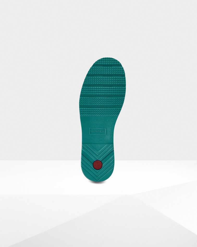 Hunter Women's Play Short Nebula Rain Boots Blue Spruce