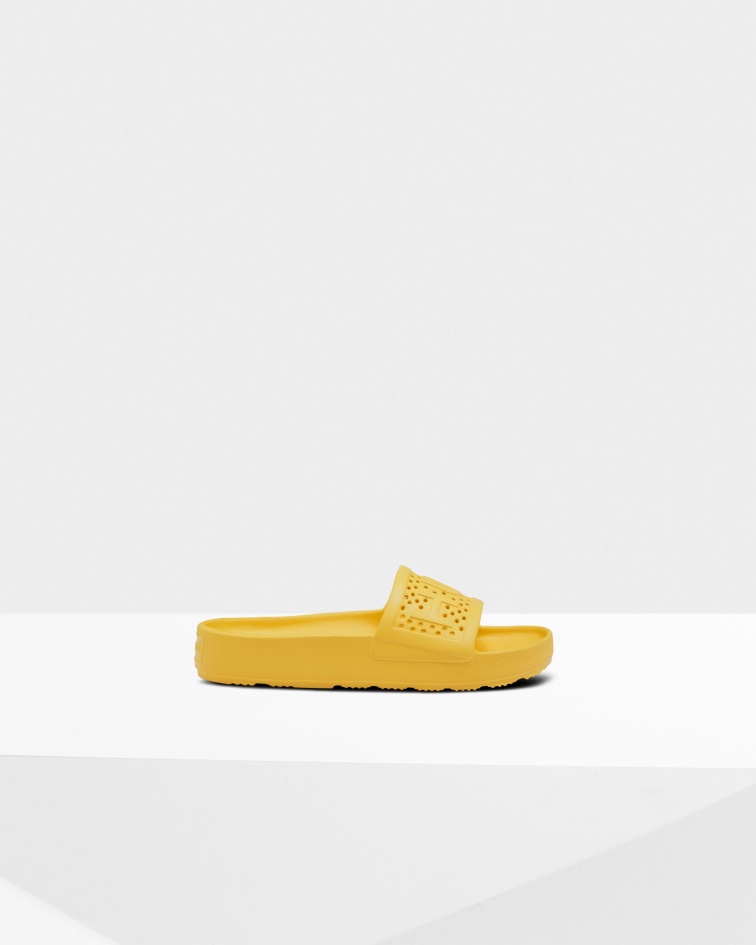 Hunter Women's Lightweight Moulded Sliders Sunflower Yellow