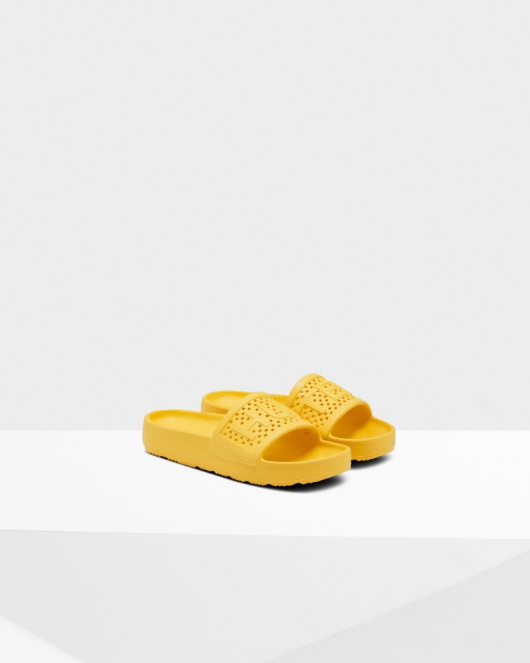 Hunter Women's Lightweight Moulded Sliders Sunflower Yellow