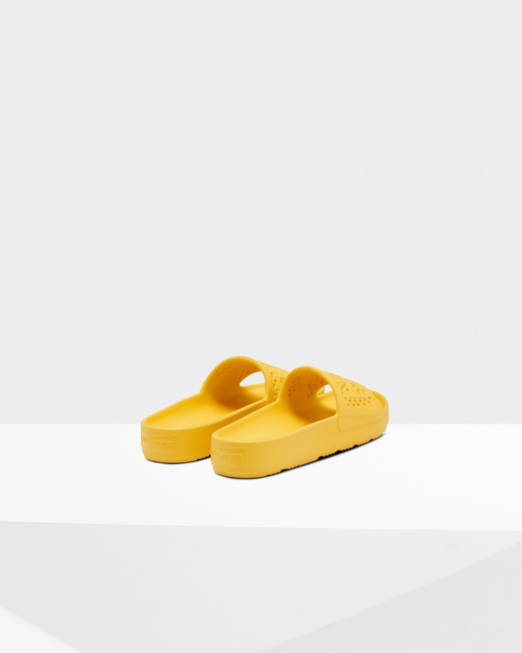 Hunter Women's Lightweight Moulded Sliders Sunflower Yellow