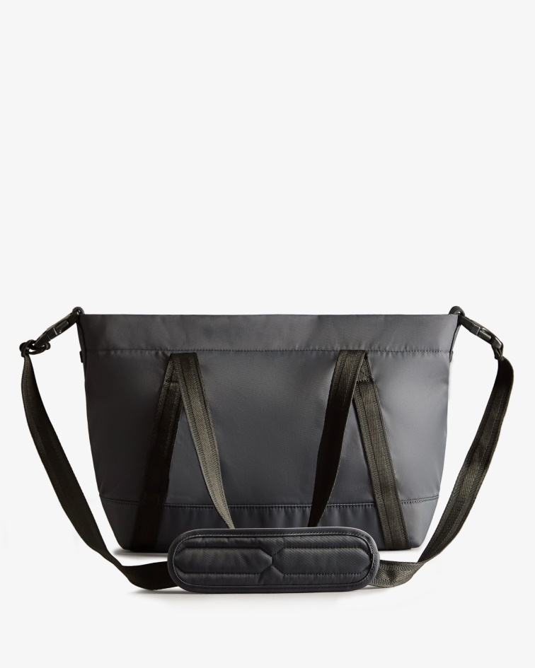 Hunter Nylon Medium Top Clip Tote Bag Navy