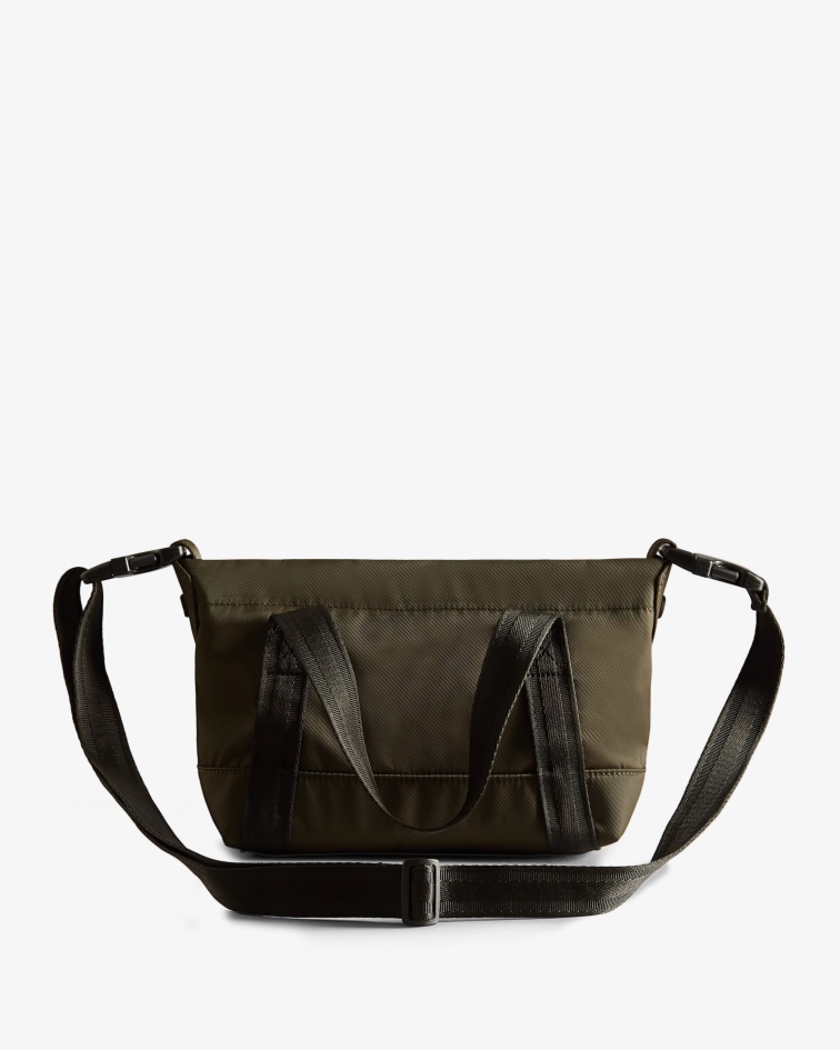 Hunter Nylon Mini Top Clip Tote Bag Dark Olive