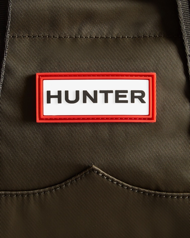 Hunter Nylon Mini Top Clip Tote Bag Dark Olive