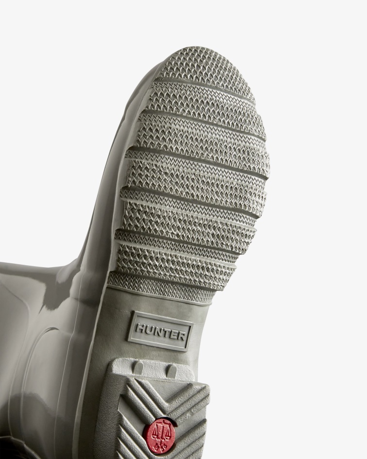 Hunter Women's Original Tall Gloss Rain Boots Docker Grey