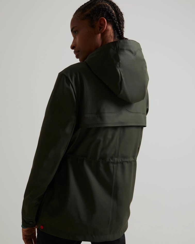 Hunter Women's Lightweight Waterproof Jacket Dark Olive