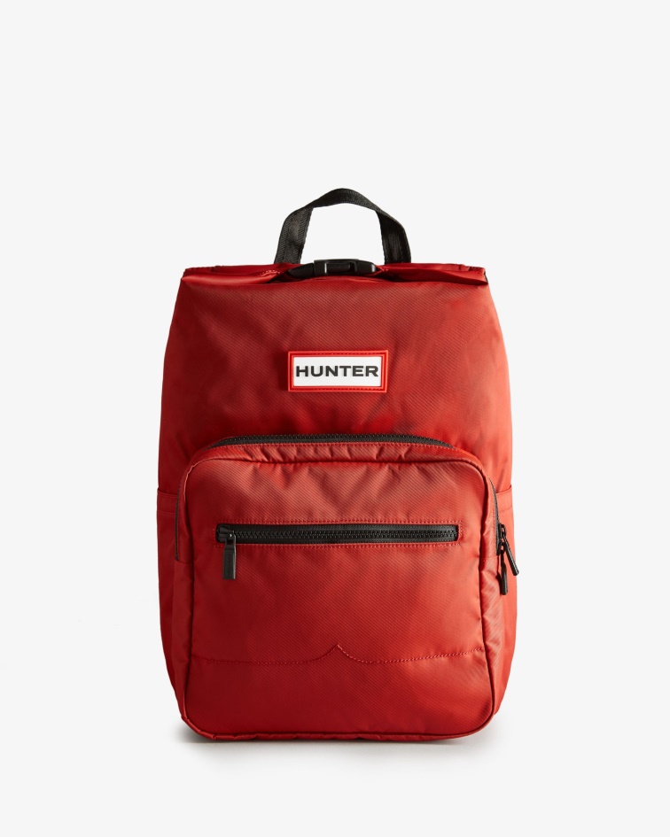Hunter Nylon Pioneer Top Clip Backpack Military Red