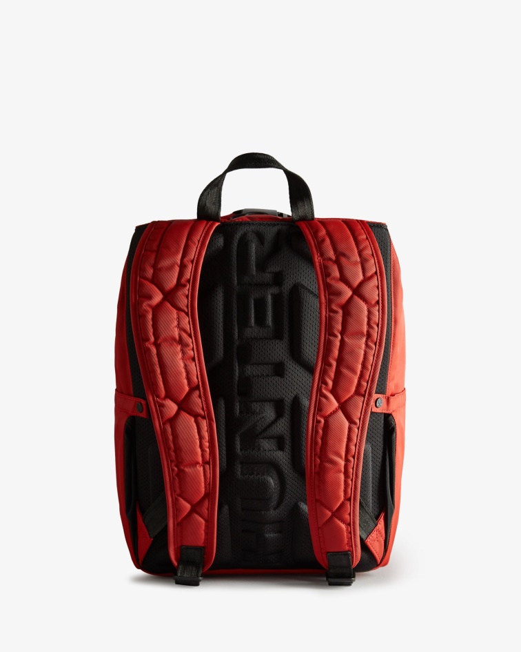 Hunter Nylon Pioneer Top Clip Backpack Military Red