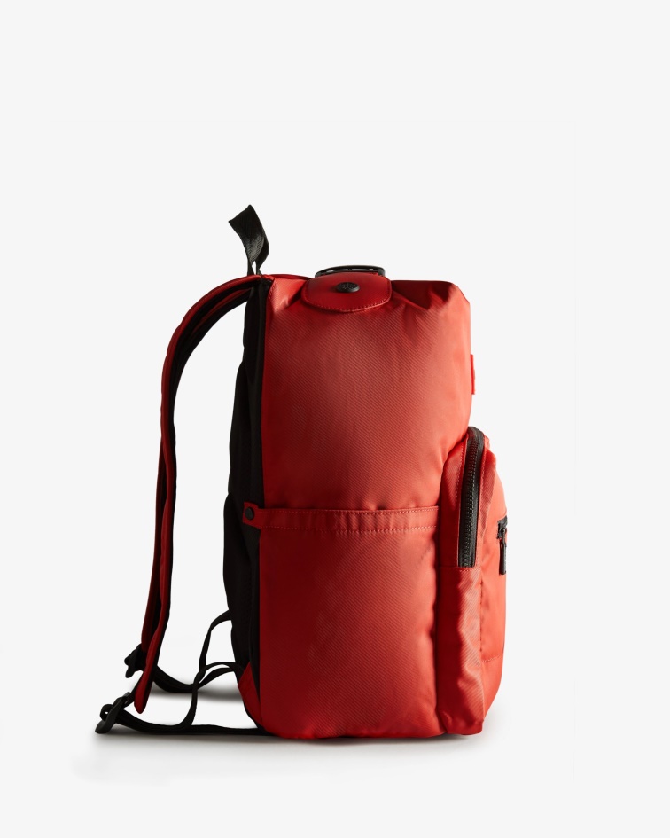 Hunter Nylon Pioneer Top Clip Backpack Military Red