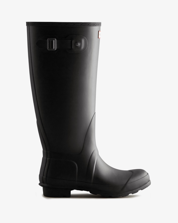 Hunter Women's Tall Wide Fit Rain Boots Black
