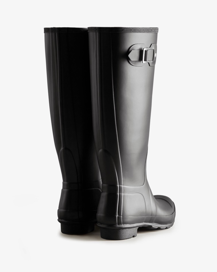 Hunter Women's Tall Wide Fit Rain Boots Black