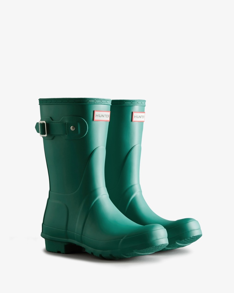 Hunter Women's Original Short Rain Boots Teal Thaw
