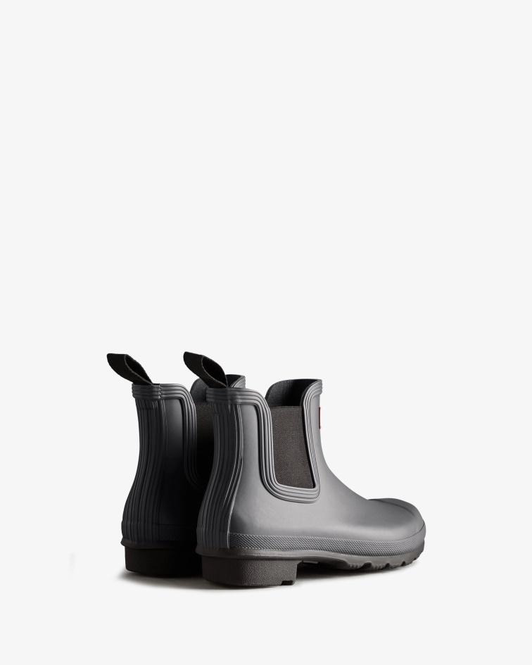 Hunter Women's Original Two Tone Chelsea Boots Black Ice-Black