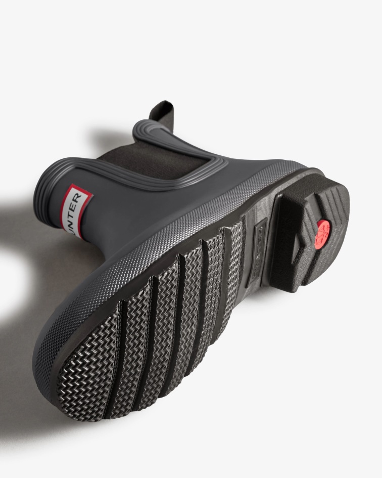 Hunter Women's Original Two Tone Chelsea Boots Black Ice-Black