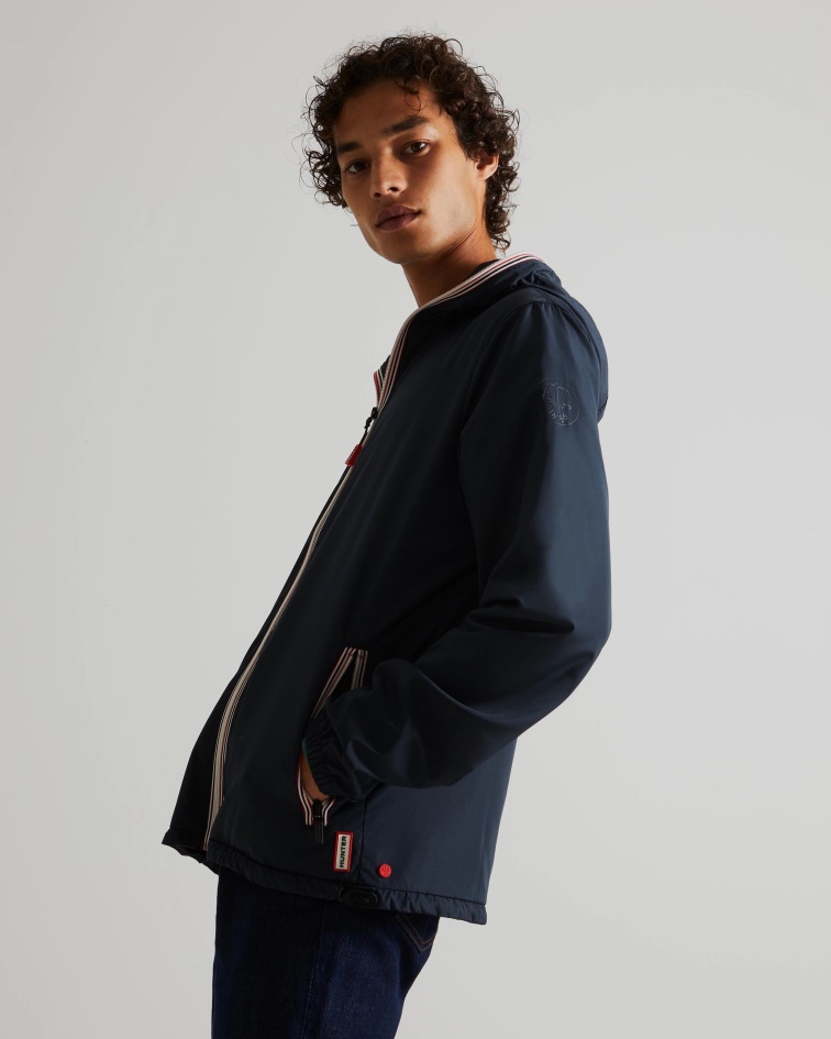 Hunter Men's Recycled Lightweight Packable Jacket Navy