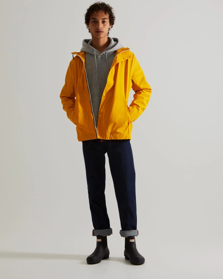 Hunter Men's Lightweight Waterproof Jacket Yellow