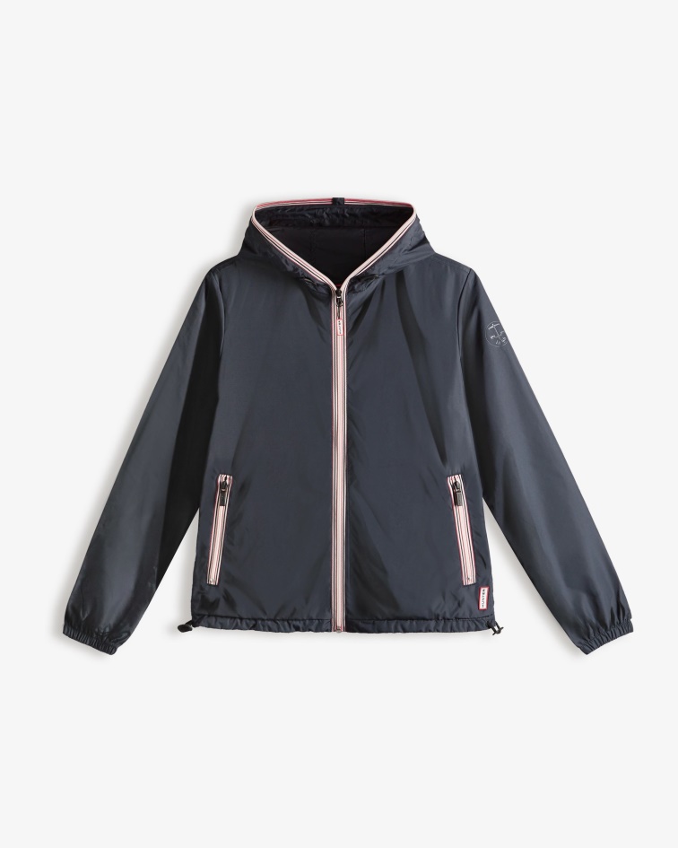 Hunter Women's Recycled Lightweight Packable Jacket Navy