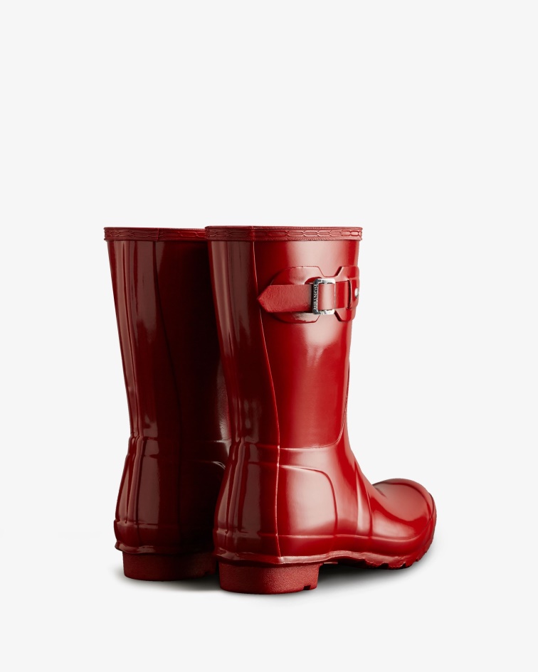 Hunter Women's Original Short Gloss Rain Boots Military Red