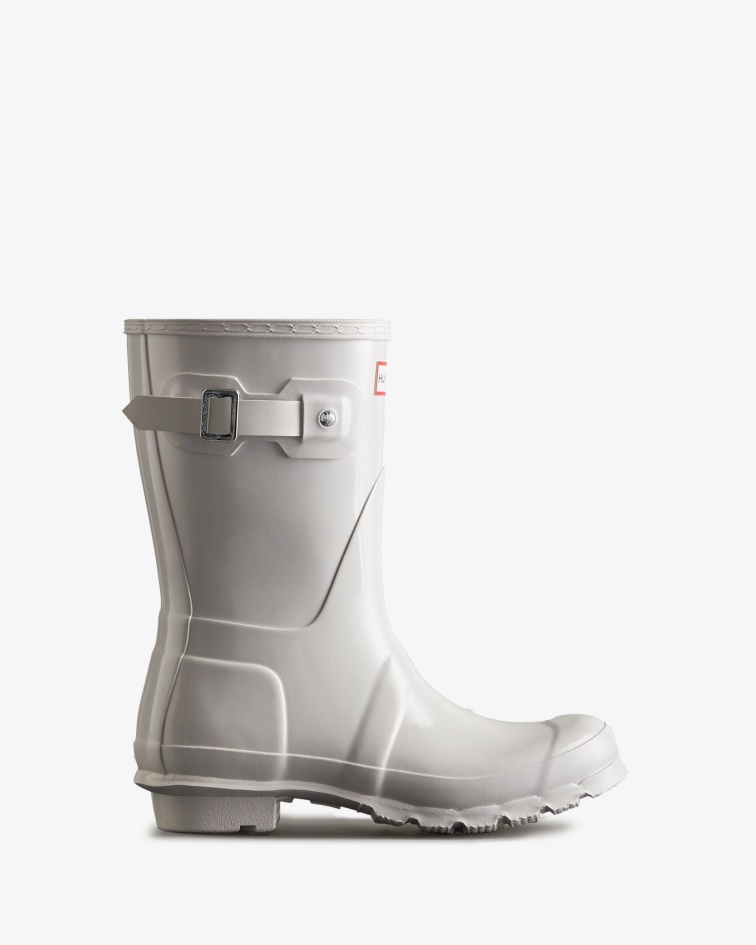 Hunter Women's Original Short Gloss Rain Boots White