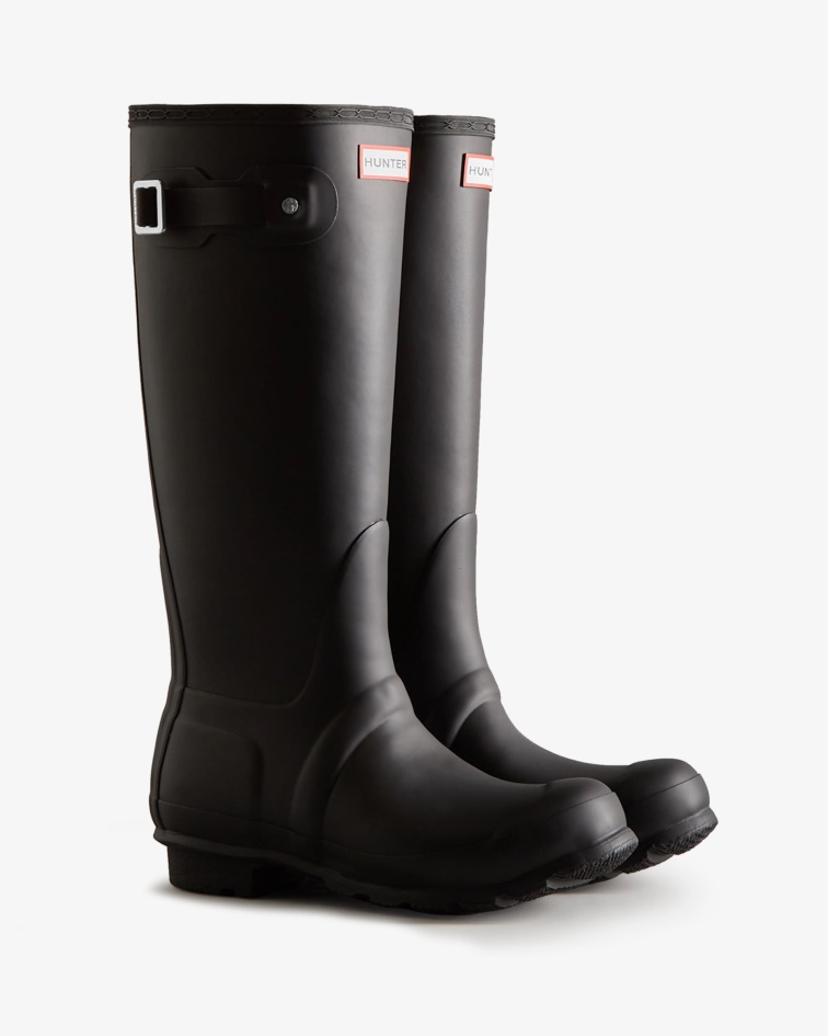 Hunter Women's Tall Insulated Rain Boots Black
