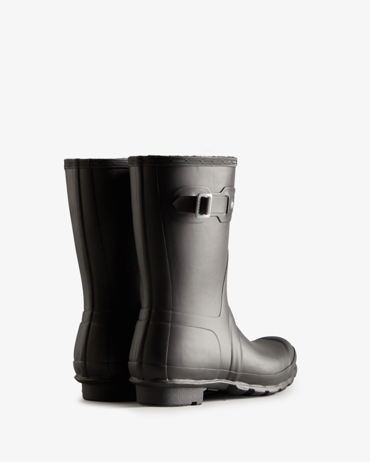 Hunter Women's Short Insulated Rain Boots Black