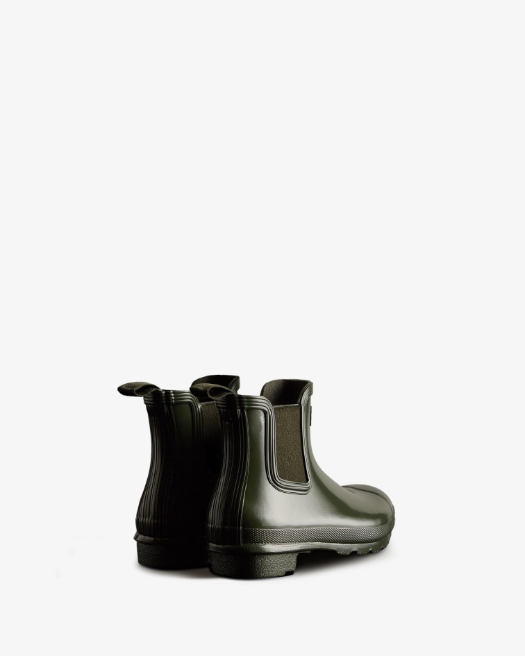 Hunter Women's Original Gloss Chelsea Boots Dark Olive