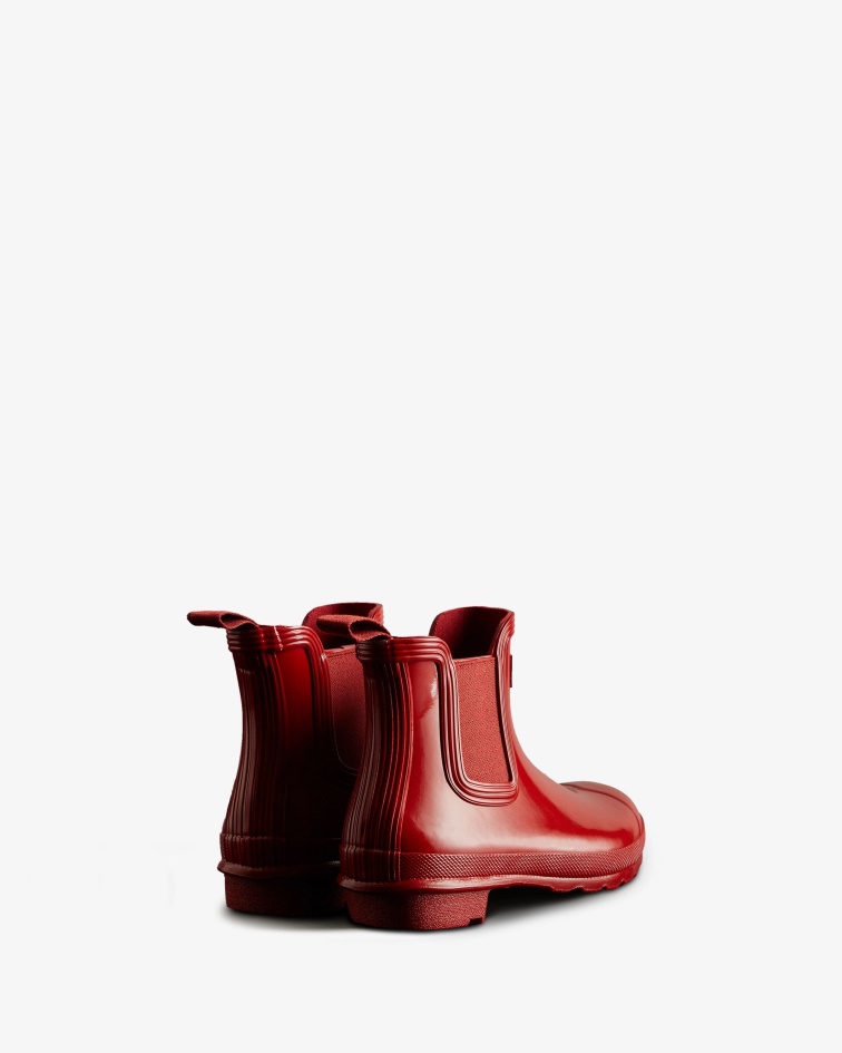 Hunter Women's Original Gloss Chelsea Boots Military Red