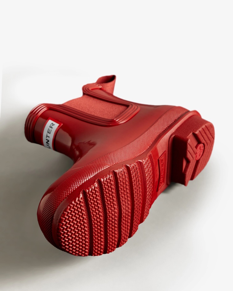 Hunter Women's Original Gloss Chelsea Boots Military Red