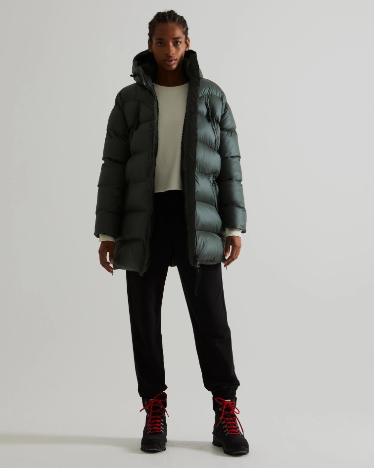 Hunter Women's Insulated Rubberized Puffer Jacket Arctic Moss Green