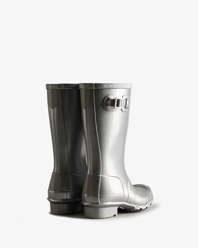 Hunter Big Kids (5-11 Years) Cosmic Rain Boots Silver