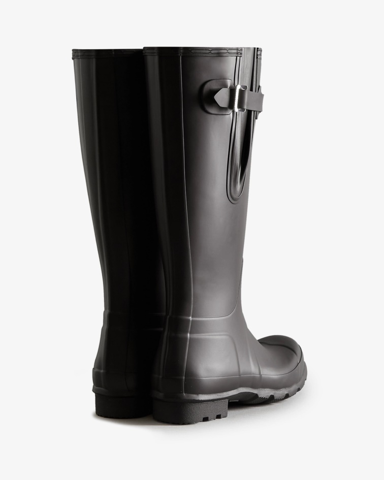 Hunter Men's Tall Side Adjustable Rain Boots Black
