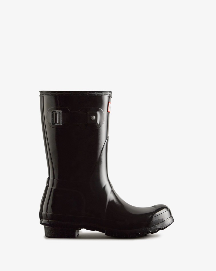 Hunter Women's Original Short Gloss Rain Boots Black