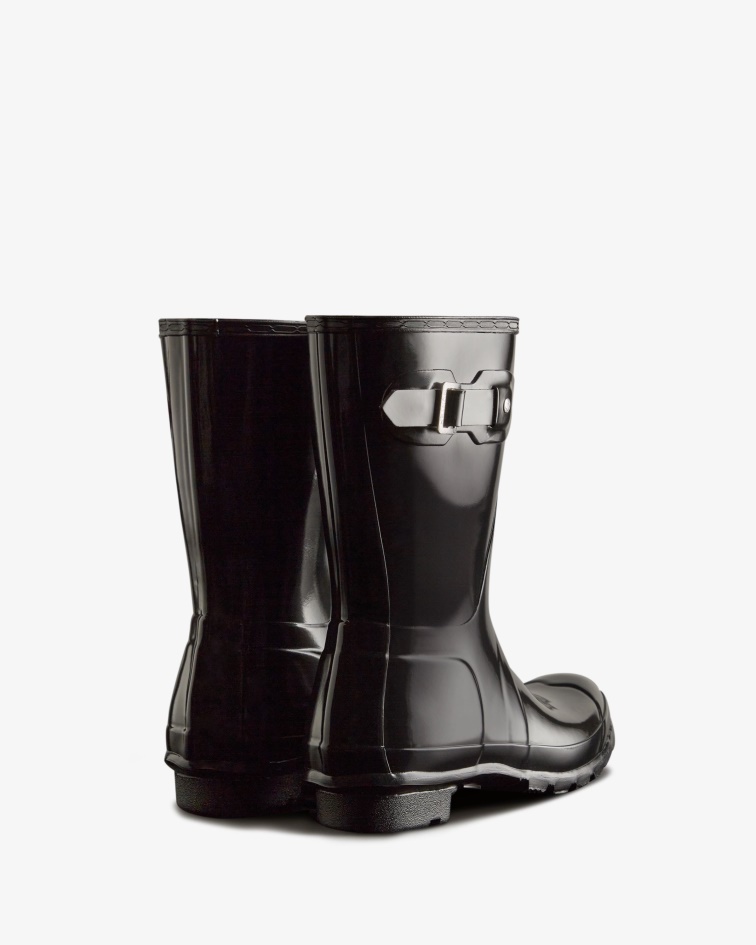 Hunter Women's Original Short Gloss Rain Boots Black