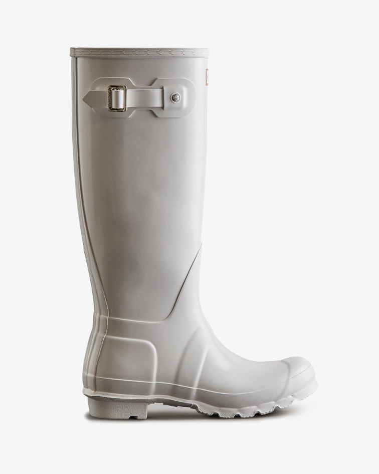 Hunter Women's Original Tall Gloss Rain Boots White