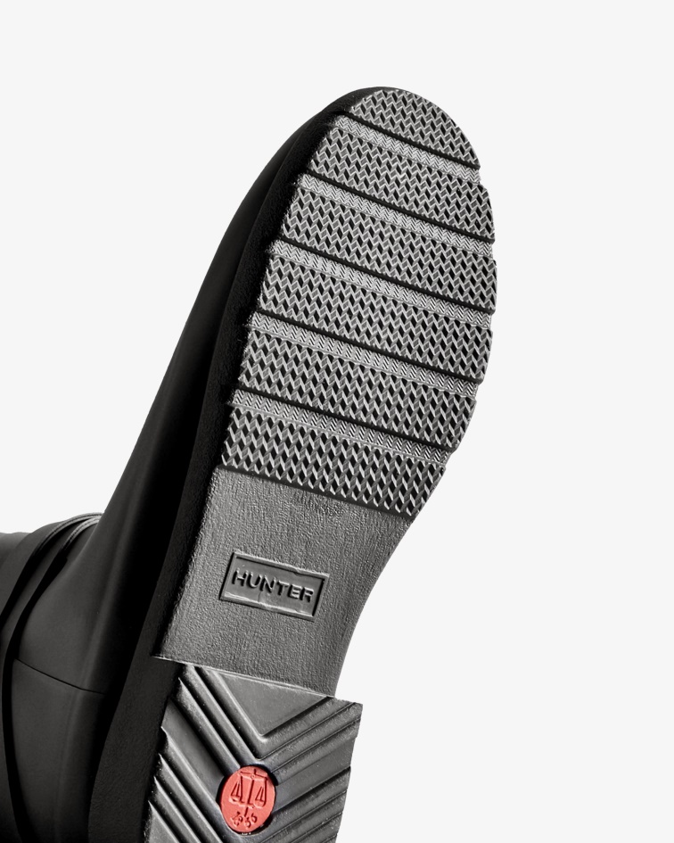 Hunter Women's Refined Slim Fit Adjustable Tall Rain Boots Black