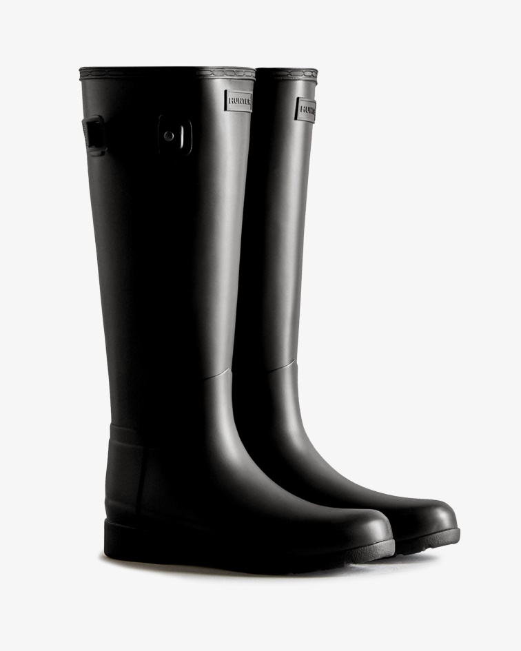 Hunter Women's Refined Tall Rain Boots Black