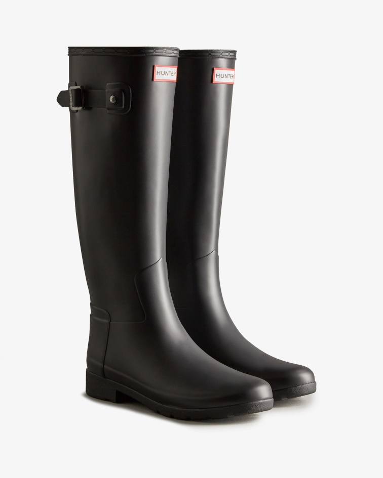 Hunter Women's Refined Slim Fit Rain Boots Black