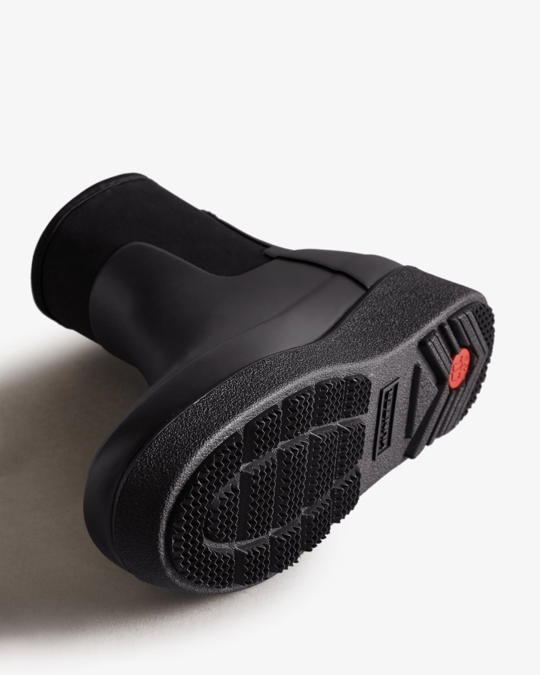 Hunter Women's Refined Slim Fit Neoprene Creeper Chelsea Boots Black