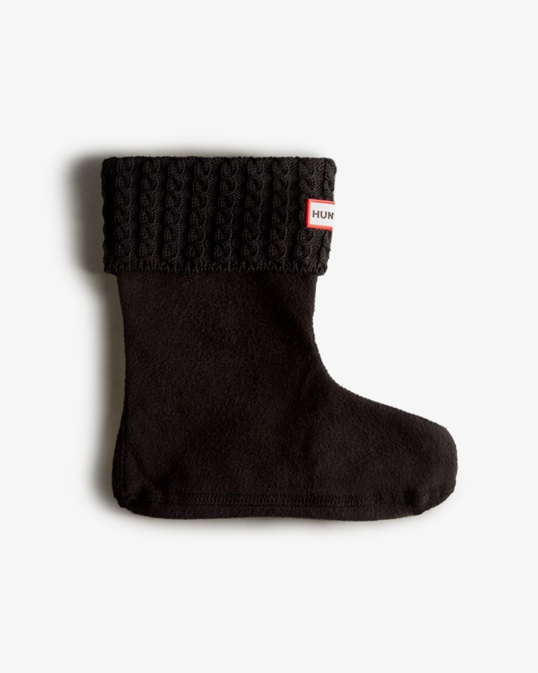 Hunter Recycled Mini Cable Knitted Cuff Short Boot Socks